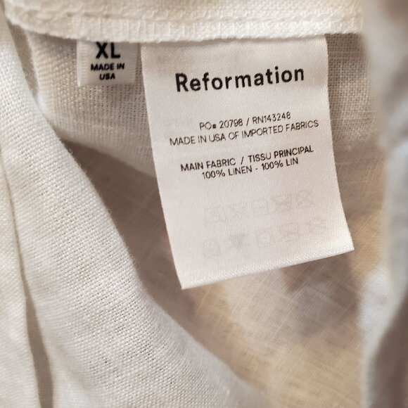 Reformation Carsen Linen Dress, Size XL - Picture 6 of 12